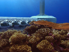 מלון מתחת למים - אתר נופש שלם מתחת למים בפיג'י (צילום: mako)